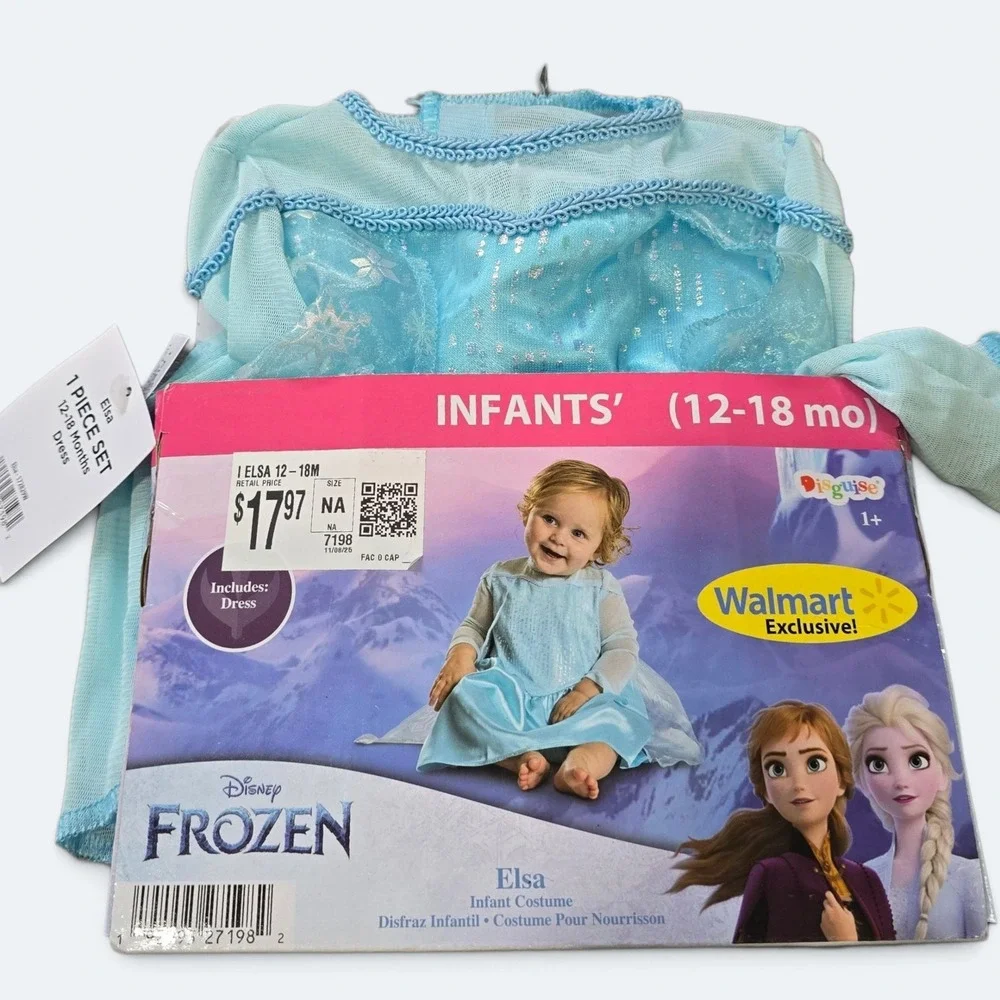 Disney Frozen Elsa Infant Costume 12-18 Months Disguise Halloween